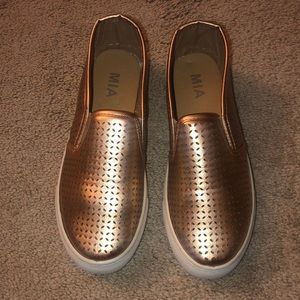 MIA Brand New Gold Slip Ons